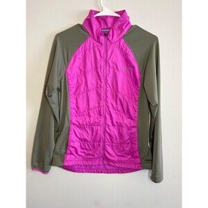 Columbia Omni-Heat Pink Gray Mach 38 Hybrid Jacket Women’s M Outdoor Lightweight